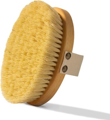 RUHI Body Brush/Dry Brush VEGAN/ 100% Natural Sisal Bristles (HARD)/ handcrafted in Germany, FSC-certified beechwood & plastic-free for dry brushing massage (dry brush) against cellulite