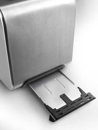 Тостер De'Longhi CTX2203.S: 3 функції, регулювання ступеня прожарювання, з тацею для крихт, 550 Вт, срібний