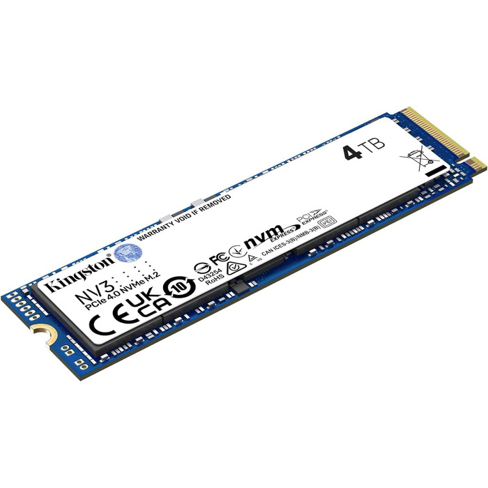 SSD Kingston NV3 1TB NVMe PCIe 4.0 M.2 (2280) - 4TB