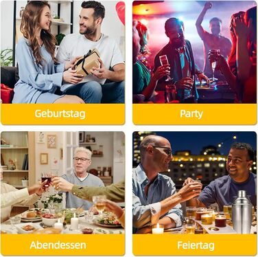 Набір для приготування коктейлів, 10 предметів, нержавіюча сталь, 750 мл, барменський набір з аксесуарами, для бару, вечірки, подарунок для чоловіків