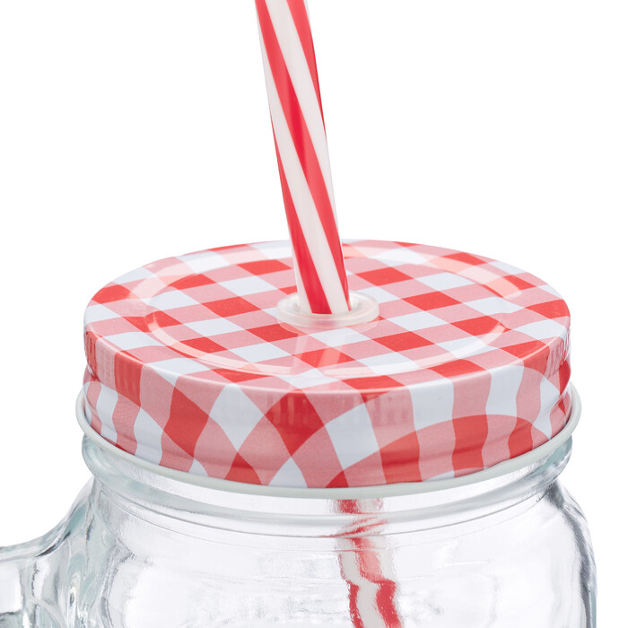 Relaxdays Set of 10 Colorful Drinking Glasses with Lids