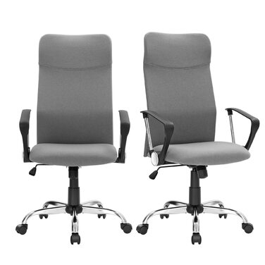 Офісний крісло SONGMICS, ергономічний, регульований, до 20 кг, сірий (2)