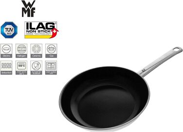 Набір сковорідок WMF Durado 2 шт., індукційні, діаметр 24 та 28 см, Cromargan нержавіюча сталь з керамічним покриттям, придатні для духовки
