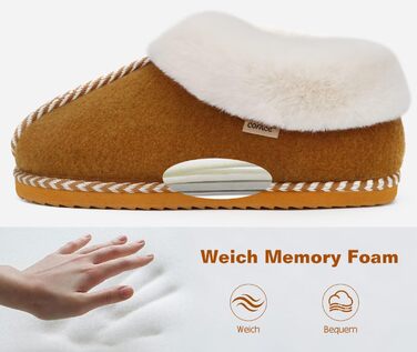 Тапочки халатні жіночі COFACE з Memory Foam, з фетру, зимові, розмір 36-43, кольору хакі (EU 38)