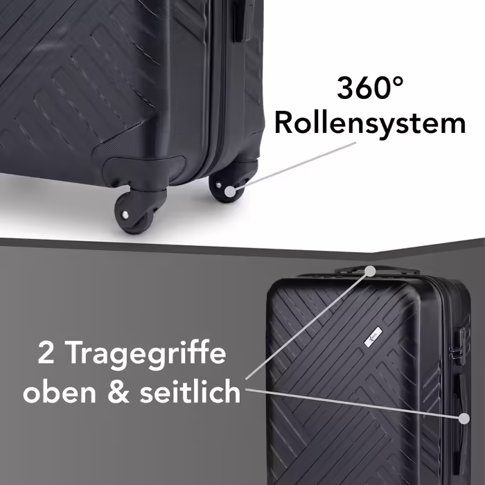 Валіза Xonic Design Boardcase, жорсткий дорожній чемодан із 360° колесами, замок, ручна поклажа 55x35x20 см, неоново-оранжевий, S