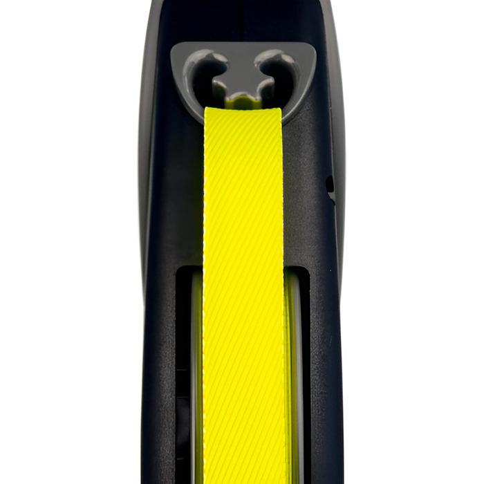 Flexi Giant L: рулетка для собак великих порід до 50 кг, 8 м, чорний/неоновий жовтий