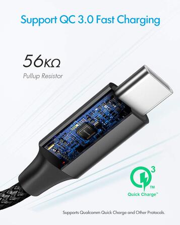 Кабель USB-C на USB-A, 4м, чорний: для Samsung, iPhone, Redmi, Pixel
