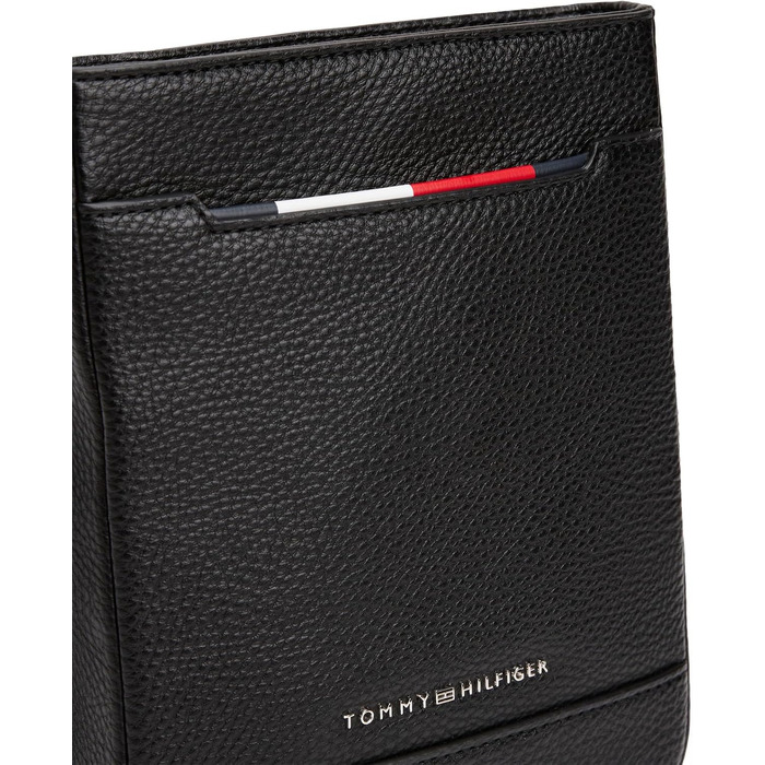 Жіноча сумка-кросбоді Tommy Hilfiger TH Central Mini Crossover, чорна гладка шкіра, універсальний розмір