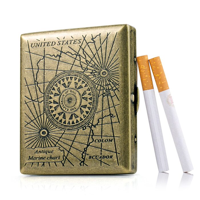 Металеве тютюноприладдя для 20 сигарет: стильний футляр для сигарет для чоловіків та жінок, подарунок