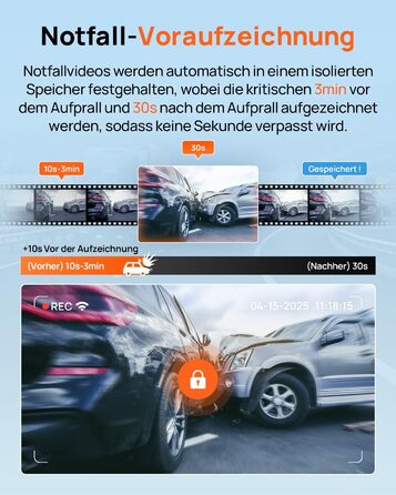 Відеореєстратор 70mai A800SE: 4K UHD + 1080p, GPS, WiFi, Dual, 128GB SD, HDR, ADAS, Нічне бачення, Паркування 24/7, 3