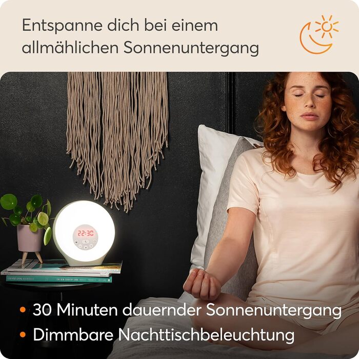 Lumie Sunrise Alarm - Sunrise and Sunset Effect, Alarm Clock, Sounds and Mood Lighting