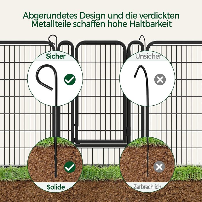 Yaheetech 100cm Foldable Dog Playpen - 6 Panel, Freestanding Kennel for Dogs - Indoor & Outdoor Use, Tool-Free Assembly