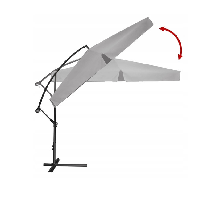 Садова парасолька GardenLine класична, сіра, 300 см x 210 см