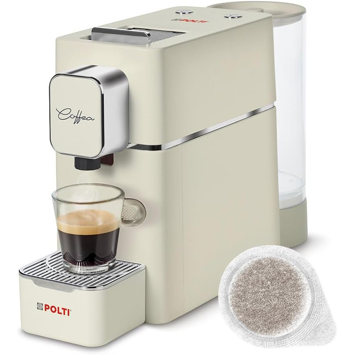 POLTI Coffea S15W: Еспресо-машина з резервуаром 0,85 л (білий/бежевий)