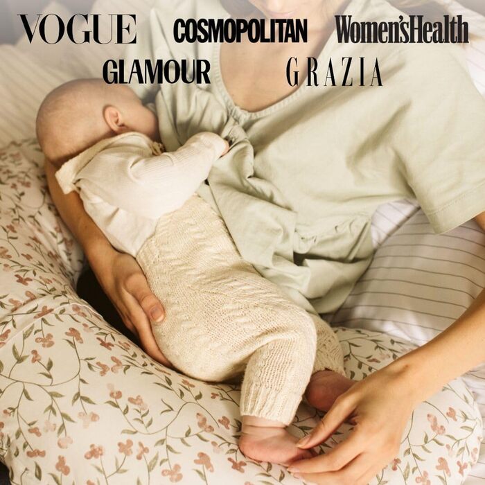 Подушка для вагітних BellaMoon 3-в-1: підтримка всього тіла, C-подібна форма для сну, годування та ліжечка. Знімна, бавовняна наволочка (Waterleaves) (FIeld of Blossoms)