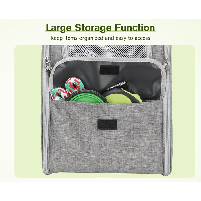 Рюкзак для кота Pecute з сіткою, дихаючий та легкий, для собак та котів до 6 кг (Світло-сірий)