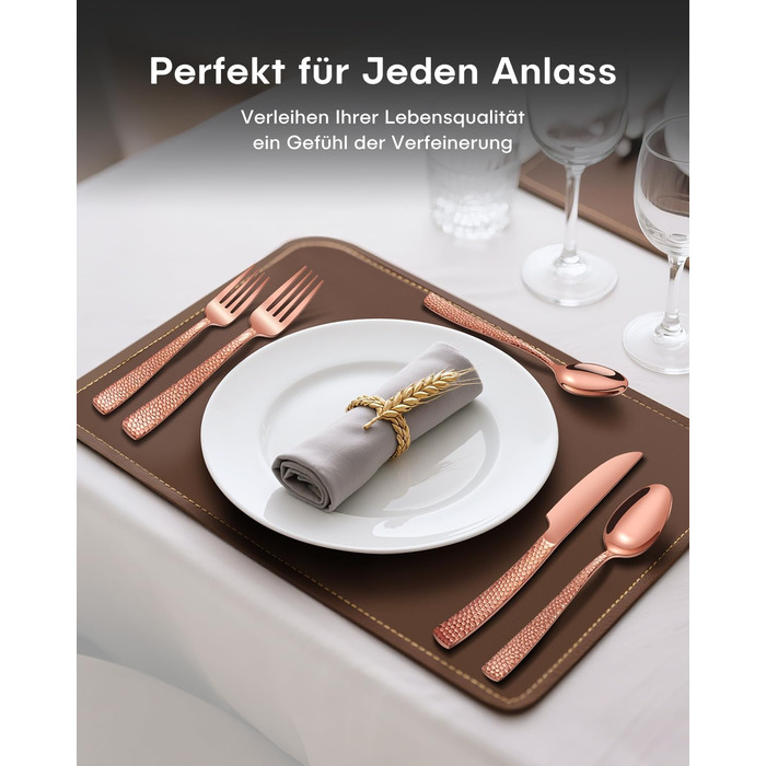 Набір столових приборів Honkku на 6 осіб, чорний, з нержавіючої сталі, з об'ємними ручками, 30 предметів