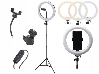 Кільцева лампа для макіяжу LED Ring Light зі штативом та тримачем для телефону
