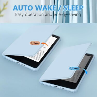 Чохол для Kindle (11-го покоління) 2024/2022, автоматичний сон/пробудження, блакитний