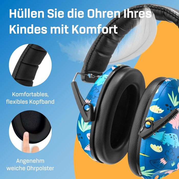 Навушники захисні для дітей Vanderfields Premium – шумопоглинання 34,4 dB, 3-12 років, зелені