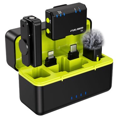 Мікрофон FULAIM X6S: Бездротовий петличний мікрофон з AI шумозаглушенням для iPhone, камер, відео та Vlogging