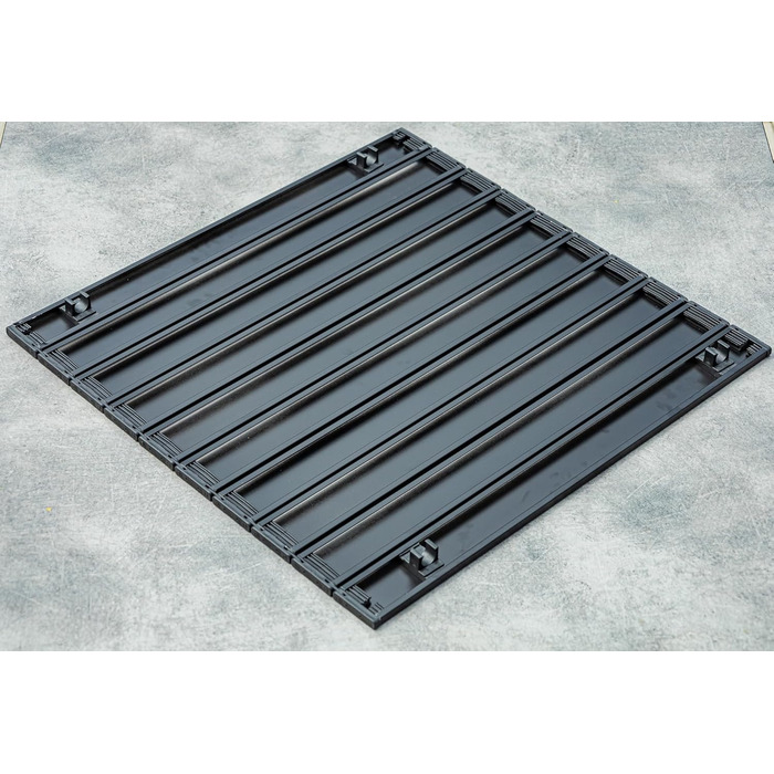 Ондіс24 Складаний столик для кемпінгу, саду та пікніків з алюмінію, 57,5 x 59 x 57 см, 50 кг, Антрацит