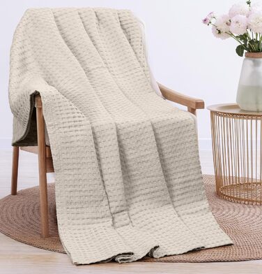 Плед Baumwoll Waffeldecke Utopia Bedding: бавовна, вафельна тканина, 152x127 см, хакі
