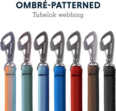 RUFFWEAR Front Lead, lightweight, 1.5 m, Strong lead with padded handle and secure swivel Crux Clip, compact, flat Tubelok webbing, Moonlight Fade
