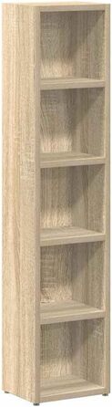 vidaXL CD-стелаж для 160 дисків, настінний, дуб Сонома, 2 шт., 21x16x93,5 см, МДФ, для офісу та дому