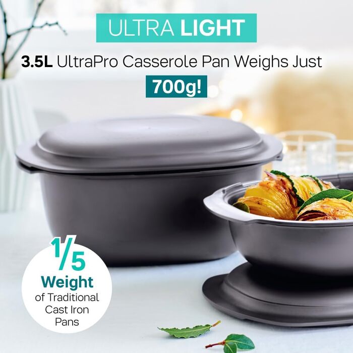 Форма для запікання Tupperware UltraPro 3,5 л з кришкою, прямокутна, жароміцний LCP пластик