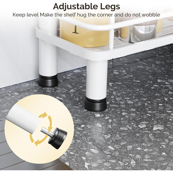 Набір з 3 кутових поличок для душу Orimade, нержавіюча сталь, без свердління, для ванної кімнати