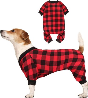 Dog Fleece Sweater, Buffalo Plaid, Dog Clothes, Dog Outfit, Soft, Thickening, Warm Pet Clothing, Dog Sweater, for Girls and Boys (M)