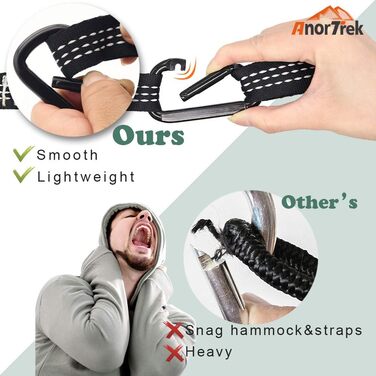 Гамак туристичний з москітною сіткою подвійний/одинарний, 260x140 см - блакитно-темно-синій