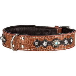 MICHUR Lakota Dog Leash, Leather, Flat Leash, Leather Lead Dog, MATCHES Lakota Collar, Brown, Leather Size (approx.) 150x2.5cm (Neck circumference 30-34.5cm)