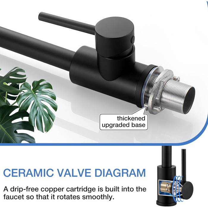 Чорний кухонний змішувач з нержавіючої сталі 304, поворотний вилив, моно-змішувач, стандарт UK, матовий чорний