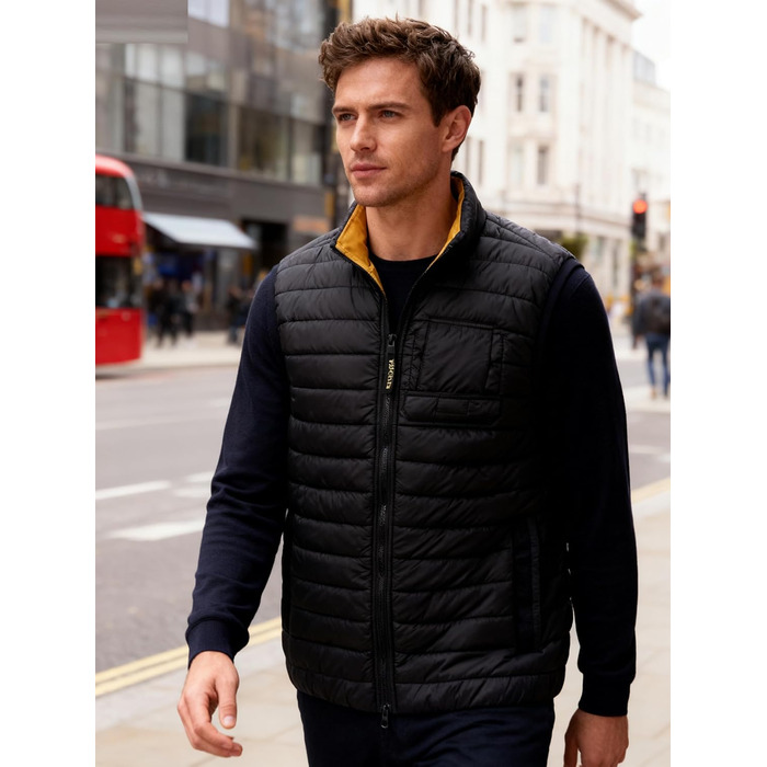 Чоловіча легка степкова жилетка Krumba для зими: утеплена жилетка з підтримкою тепла для щоденних поїздок, прогулянок з собакою та відпочинку на природі. Чорний колір.