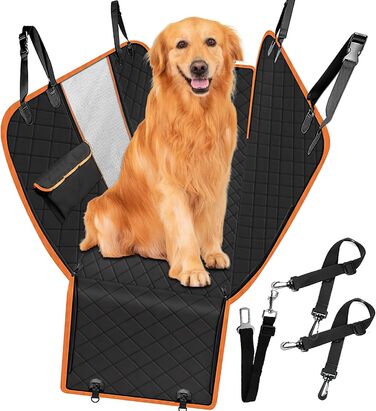 Накладка на сидіння автомобіля для собак, 147 см, водонепроникна, з віконцем, 600D Oxford, для SUV та універсалів