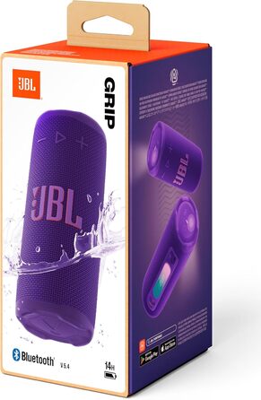 JBL Grip: Портативна Bluetooth колонка з AI Sound Boost, IP68 (водонепроникна), до 14 год роботи, фіолетова