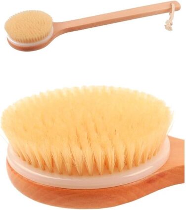 15.9 Inch Bath Body Brushes Women Wooden Long Handle Bath Brushes Men Hog Bristle Shower Brushes
