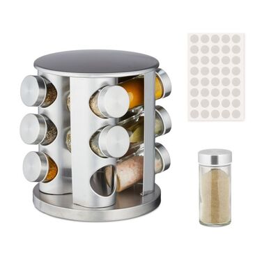 Relaxdays Stainless Steel Spice Carousel