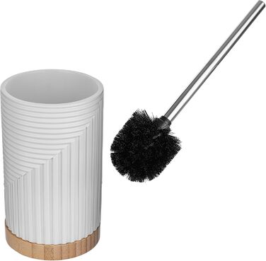 Набір для туалету KADAX: щітка для унітазу з тримачем, комплект для ванної кімнати, без свердління (круглий, білий)