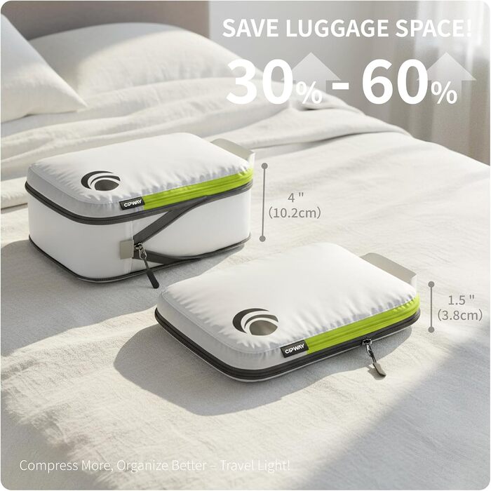 Набір кубиків-органайзерів для подорожей Cipway, ультралегкі, розширювані, 6 шт. (білий)