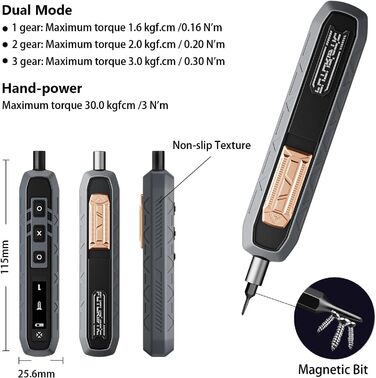 Електрична викрутка JAKEMY 180 в 1 з 3 режимами крутного моменту, набір для дрібної механіки, моделювання, міні-викрутка з акумулятором для ноутбука, телефону, годинника, окулярів
