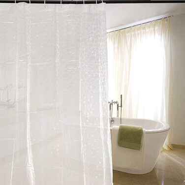 New Shower Curtain, Eva, thick, transparent, waterproof, mildew-resistant, bathroom curtain – 180 x 200 cm