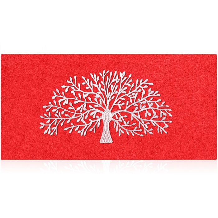 Килимок для підлоги AOAOPQ Tree of Life - антиковзаючий килимок для дому та вулиці (60x90 см, дерево & сірий)