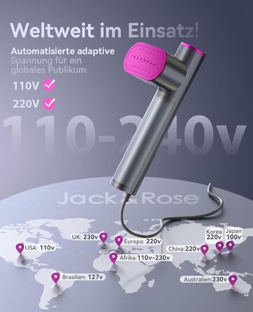 Портативний відпарювач для одягу 2-в-1 з регулюванням напруги 100-240V. Зелений (сірий). 1000W. Для подорожей