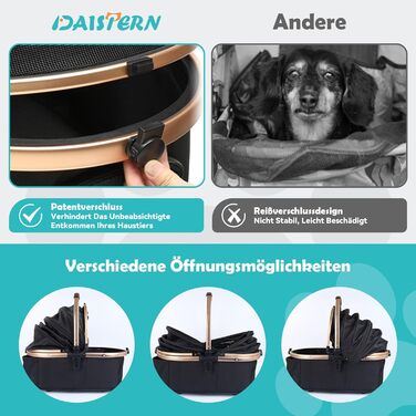 Трансформер для собак, візок-кішочка, складний, до 25 кг, з алюмінієвим каркасом, поворотні колеса, гальма, страховка, зручне сидіння (Чорний)