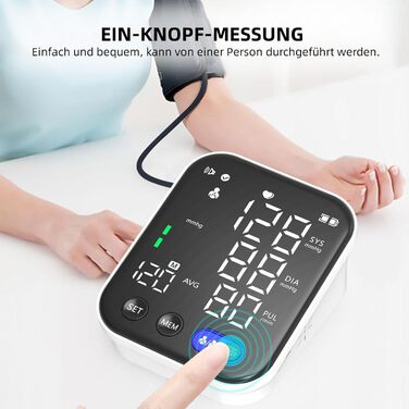 Тонометр на плече з LED-дисплеєм, HD-підсвічуванням, виявлення аритмії, CK-A139