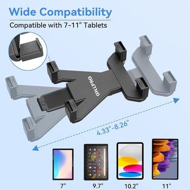 Кріплення для планшета OHLPRO для вантажівки: міцний тримач iPad для бурільної бази, 360° регульований, для iPad Pro, Mini, Samsung Tab, Nexus (7-11 дюймів)