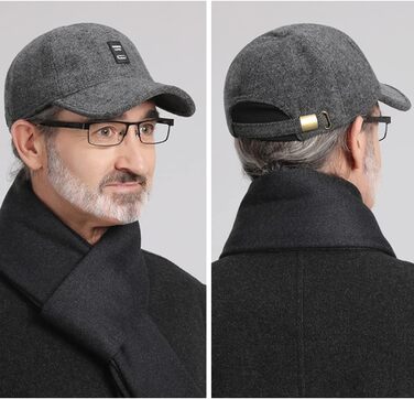 Кепка CLAPE з відкидною часткою, чоловіча, для активного відпочинку, спортивна, в стилі Old School, Dad Hat, вовняна, універсальний розмір (GSDT5-Gray)